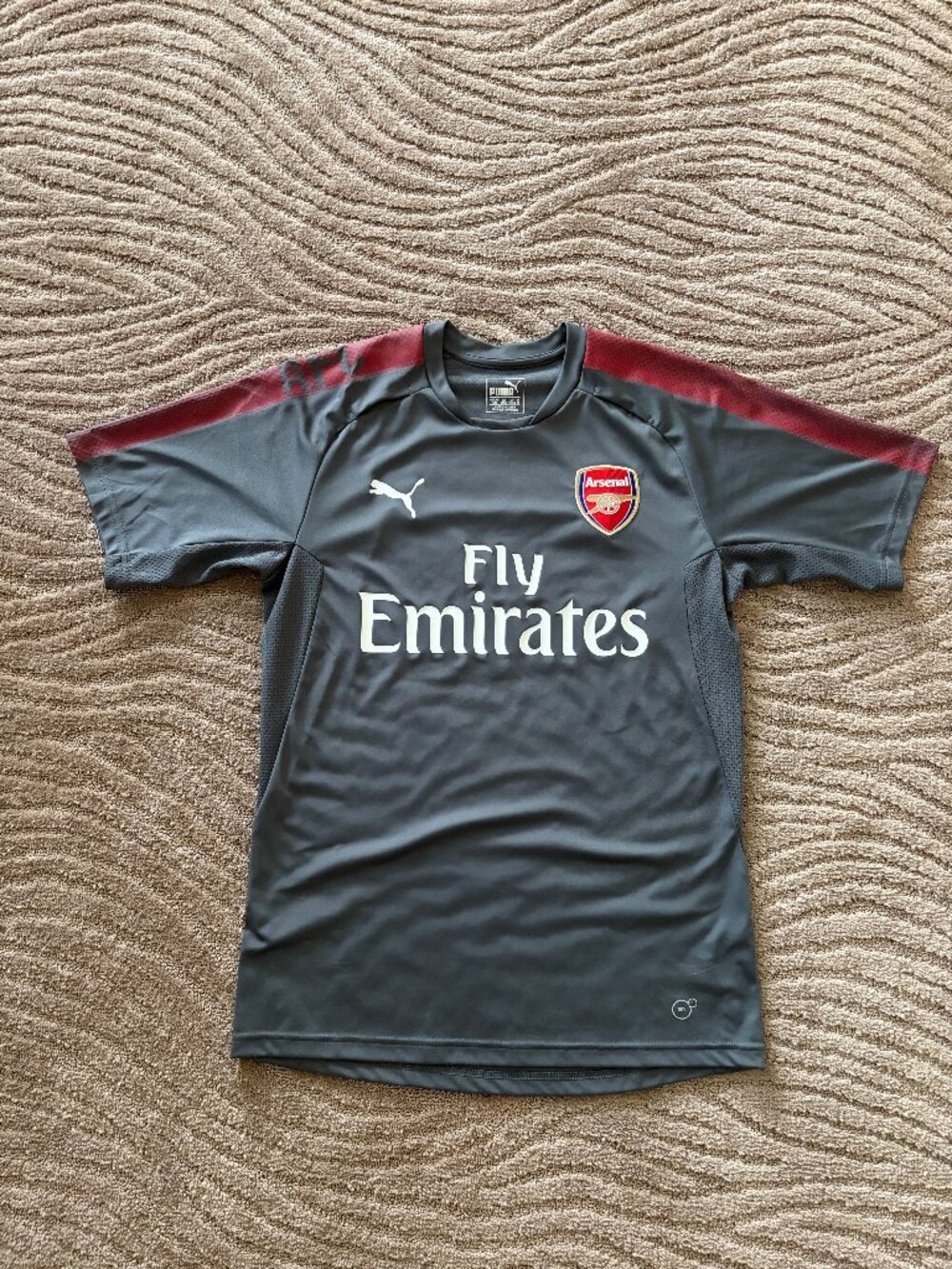 Arsenal 2017/18 Training Jersey, Mens Medium, Puma, Gray